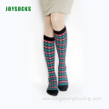 National style knee high riangular shapes lady's socks